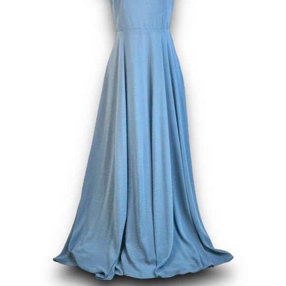 Lulus 'Mythical Kind of Love' Long Blue Maxi Dress Sleeveless Open Back Small - Picture 4 of 9